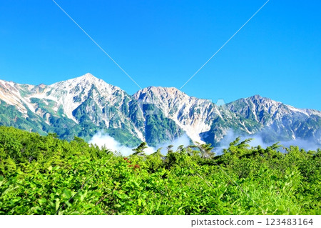 白馬三山與新綠 白馬三山與新綠 123483164