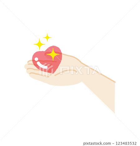 閃閃發光的心和手 閃閃發光的心和手 123483532