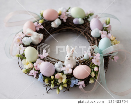 Easter Wreath 123483794