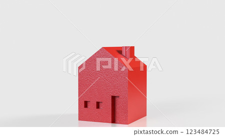 The Red House for property or real estate concept 3d Rendering. The Red House for property or real estate concept 3d Rendering. 123484725