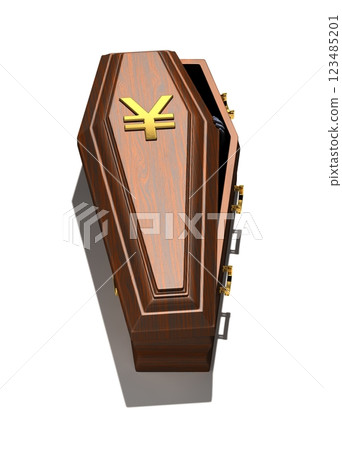 Coffin with Yen symbol 123485201