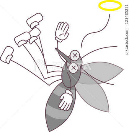 被消滅的蚊子墜落成為天使的插圖 123485231