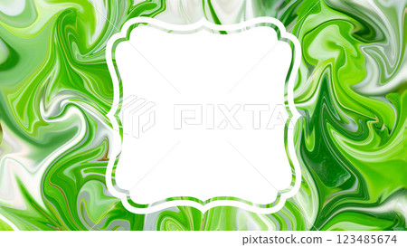 大理石漸層邊框背景插圖，植物綠色，自然，優雅，精緻 123485674