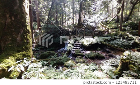 陽光照耀下的瓜破瀑布 123485711