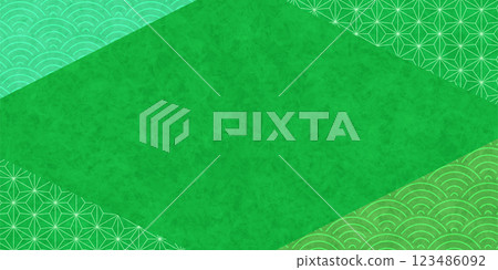 Fresh green Japanese paper pattern background 123486092