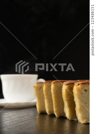 Brandy cake and hot drink Brandy cake and hot drink 123486151