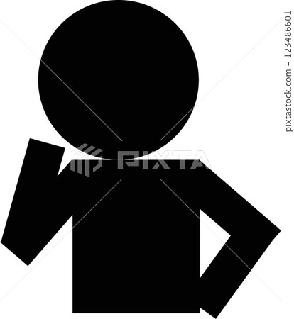 思考、奔跑和擔憂的人們的圖標 思考、奔跑和擔憂的人們的圖標 123486601