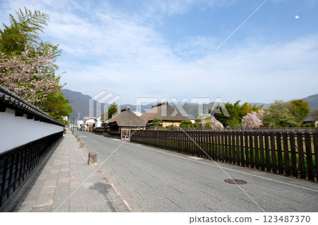 Nagano City, Nagano Prefecture_South side view of Sanada residence 1_April 2024 123487370