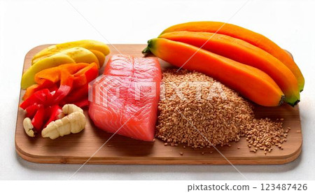Foods rich in vitamin B 123487426