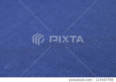 blue hemp viscose natural fabric cloth color, sackcloth rough texture of textile fashion 123487799