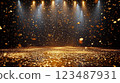 聚光燈照亮的華麗舞台 123487931