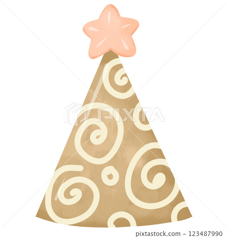 hand painted watercolor party hat3 123487990