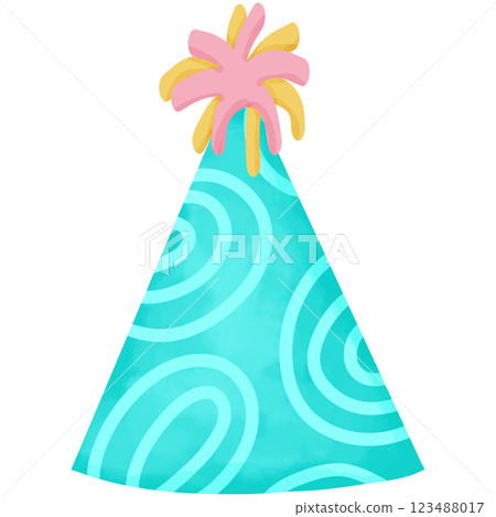 hand painted watercolor party hat21 123488017