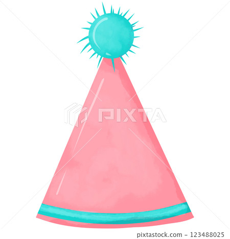 hand painted watercolor party hat26 123488025