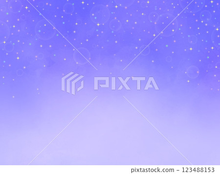 亮藍色水彩背景上閃閃發光的精美插圖素材 123488153