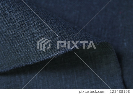 black hemp viscose natural fabric cloth color, sackcloth rough texture of textile fashion 123488198
