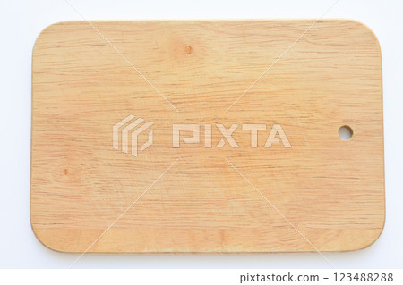 wooden cutting board isolated on white background, plank wood in the kitchen wooden cutting board isolated on white background, plank wood in the kitchen 123488288