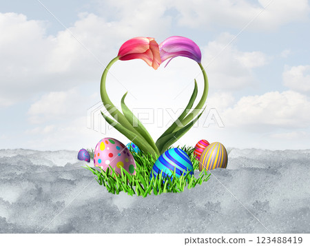 Easter Spring Love concept Easter Spring Love concept 123488419