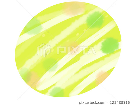 簡單水彩黃綠色流行圓形背景圖 123488516