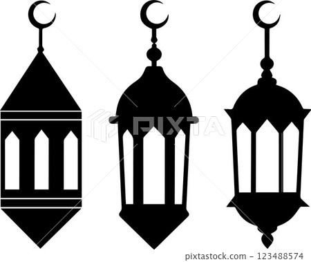 arabic lamp isolated on white background 123488574