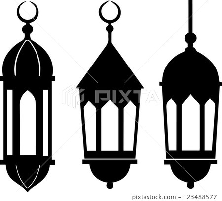 arabic lamp isolated on white background 123488577