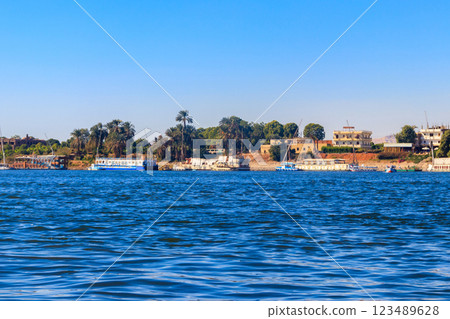 View of Nile river in Luxor, Egypt 123489628