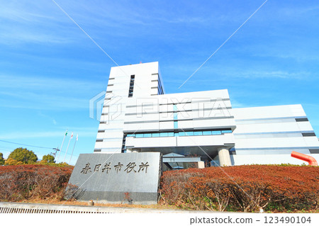 Scenery of Kasugai City Hall, Kasugai City, Aichi Prefecture Scenery of Kasugai City Hall, Kasugai City, Aichi Prefecture 123490104