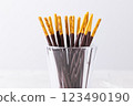 Chocolate sticky sweets 123490190