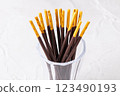 Chocolate sticky sweets 123490193
