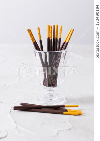 Chocolate sticky sweets Chocolate sticky sweets 123490194