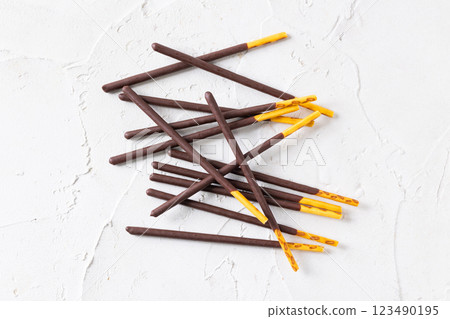 Chocolate sticky sweets Chocolate sticky sweets 123490195