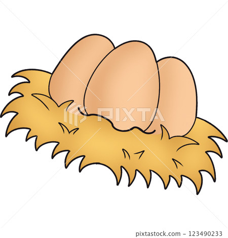 The illustration of an eggs 123490233