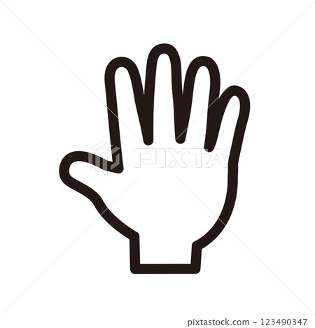 Simple hand icon Simple hand icon 123490347