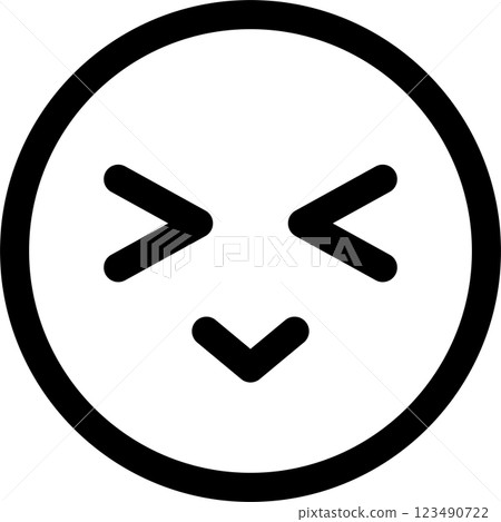 Emoji, emoticon, face, smile, surprise, icon, decoration, illustration, design, material 123490722