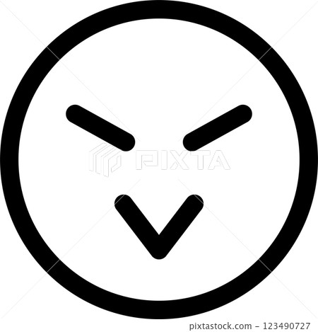 Emoji表情符號臉圖示憤怒情緒裝飾插畫設計素材集 123490727