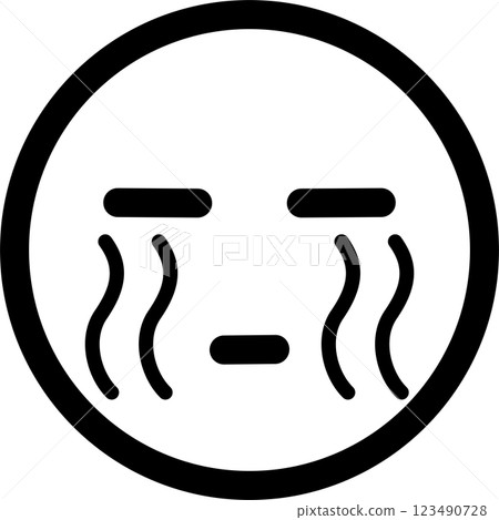表情符號,表情符號,臉,哭泣,眼淚,微笑,微笑,圖示,裝飾,插畫,設計,素材 123490728