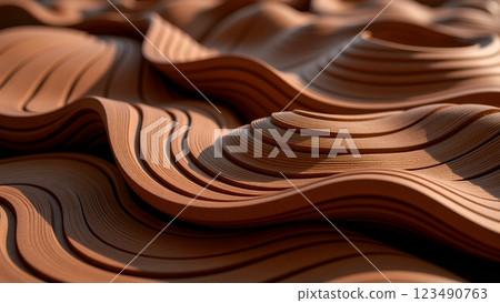 雕刻木紋的抽象特寫 雕刻木紋的抽象特寫 123490763