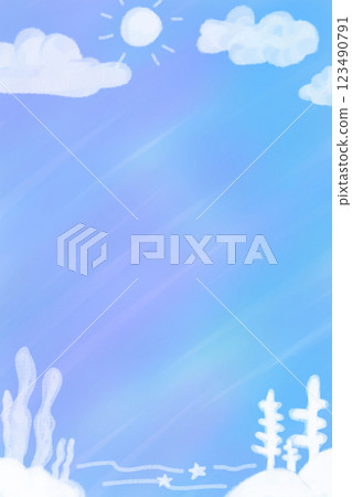 pastel blue background created by brush painting pastel blue background created by brush painting 123490791