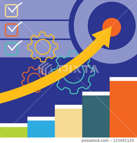 business strategy book cover background elements  vector design template 123491129