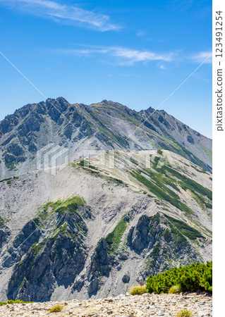 View of the three Tateyama mountains, Mt. Oyama, Mt. Oonami, and Mt. Fujinooritate from the northern peak of Mt. Betsuyama. Climbing Mount Tsurugi in the Northern Alps View of the three Tateyama mountains, Mt. Oyama, Mt. Oonami, and Mt. Fujinooritate from the northern peak of Mt. Betsuyama. Climbing Mount Tsurugi in the Northern Alps 123491254