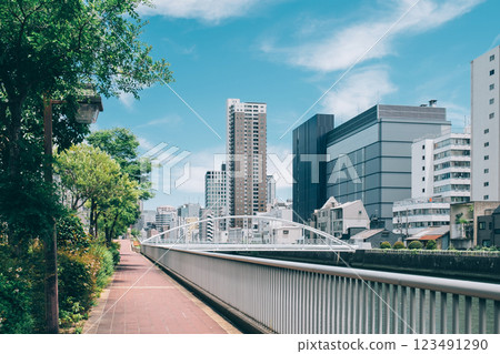 Cityscape of water city Osaka Cityscape of water city Osaka 123491290