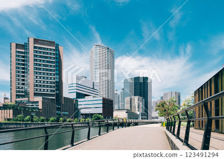 大阪水城的城市景觀 大阪水城的城市景觀 123491294