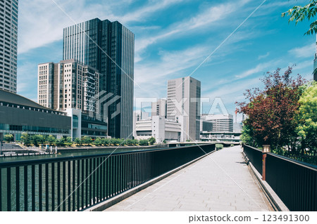 Cityscape of water city Osaka 123491300