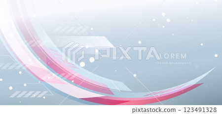 Modern technology geometric curved lines design on white background. Modern technology geometric curved lines design on white background. 123491328