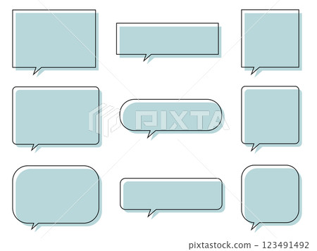 Simple speech bubble set 123491492