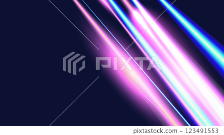 Motion lighting effects. Fast high speed lines. Abstract light trails. Banner design web page poster. 123491553