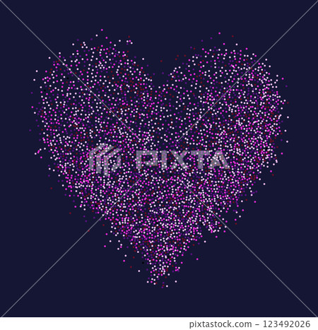 Heart shaped pink powder splash Heart shaped pink powder splash 123492026