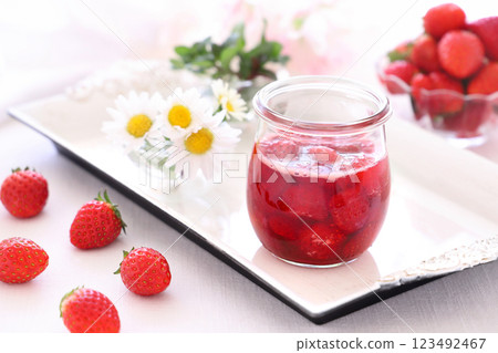 Strawberry sauce Strawberry jam 123492467
