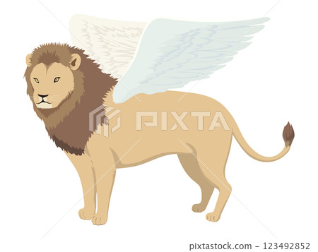 有翼的獅子插圖 有翼的獅子插圖 123492852