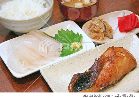 Grilled fish and squid somen set meal, Ichiba Meshi, Ichiba Shokudo 123493385